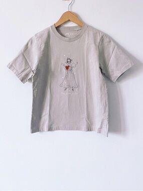 Uniqlo UT Ai Yazawa Collection Tenshi Nanka Ja Nai Graphic T-Shirt Tee Gray XS